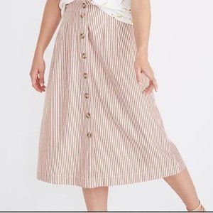 Madewell Button Down Midi Skirt